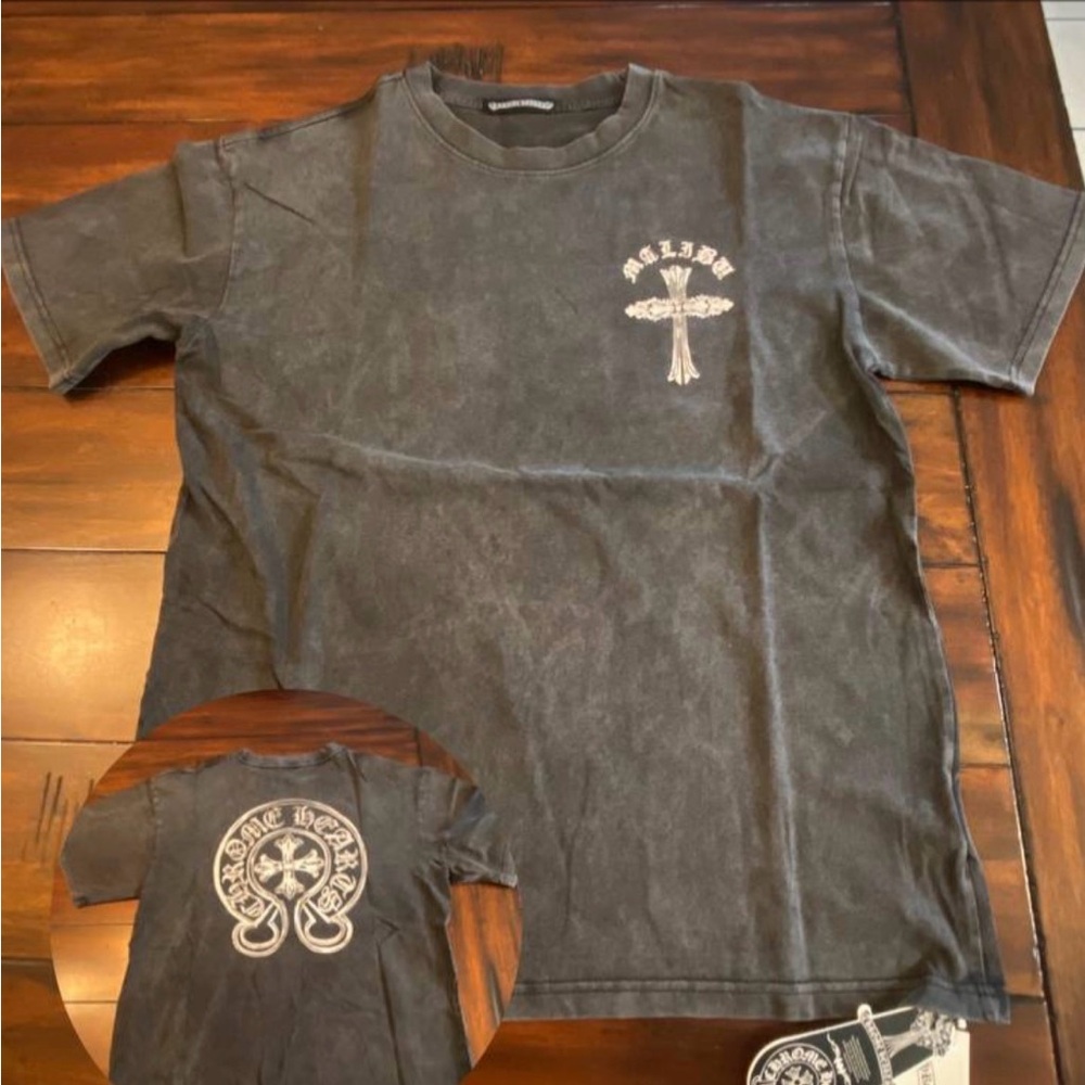 Black Chrome hearts tee
